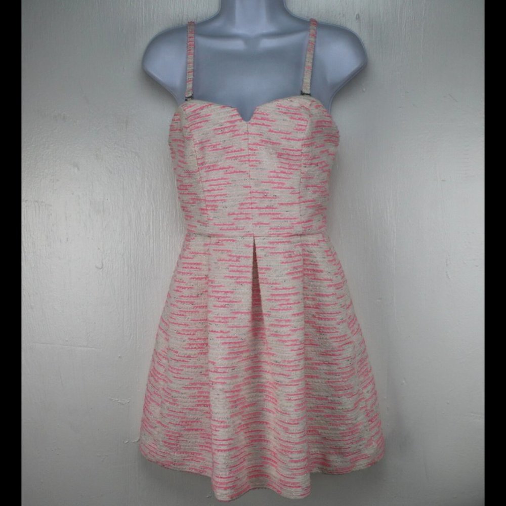 Anthropologie Pink Tweed Dress By Moulinette Soeurs Size 2 Pink Textured